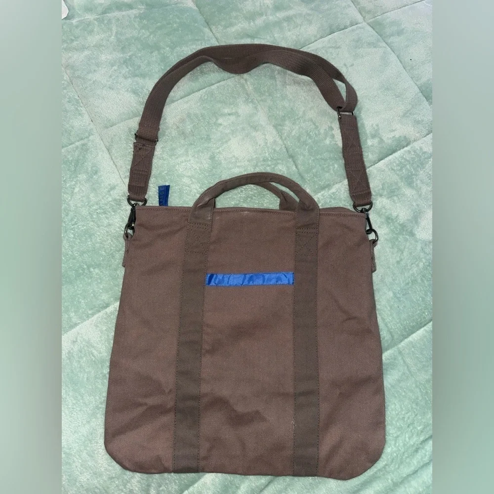 Armani Exchange Brown Messenger Bag with Blue Detail
